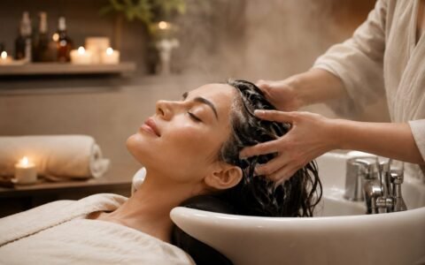Relaxing head spa scalp massage at BeHairppy KL Gateway